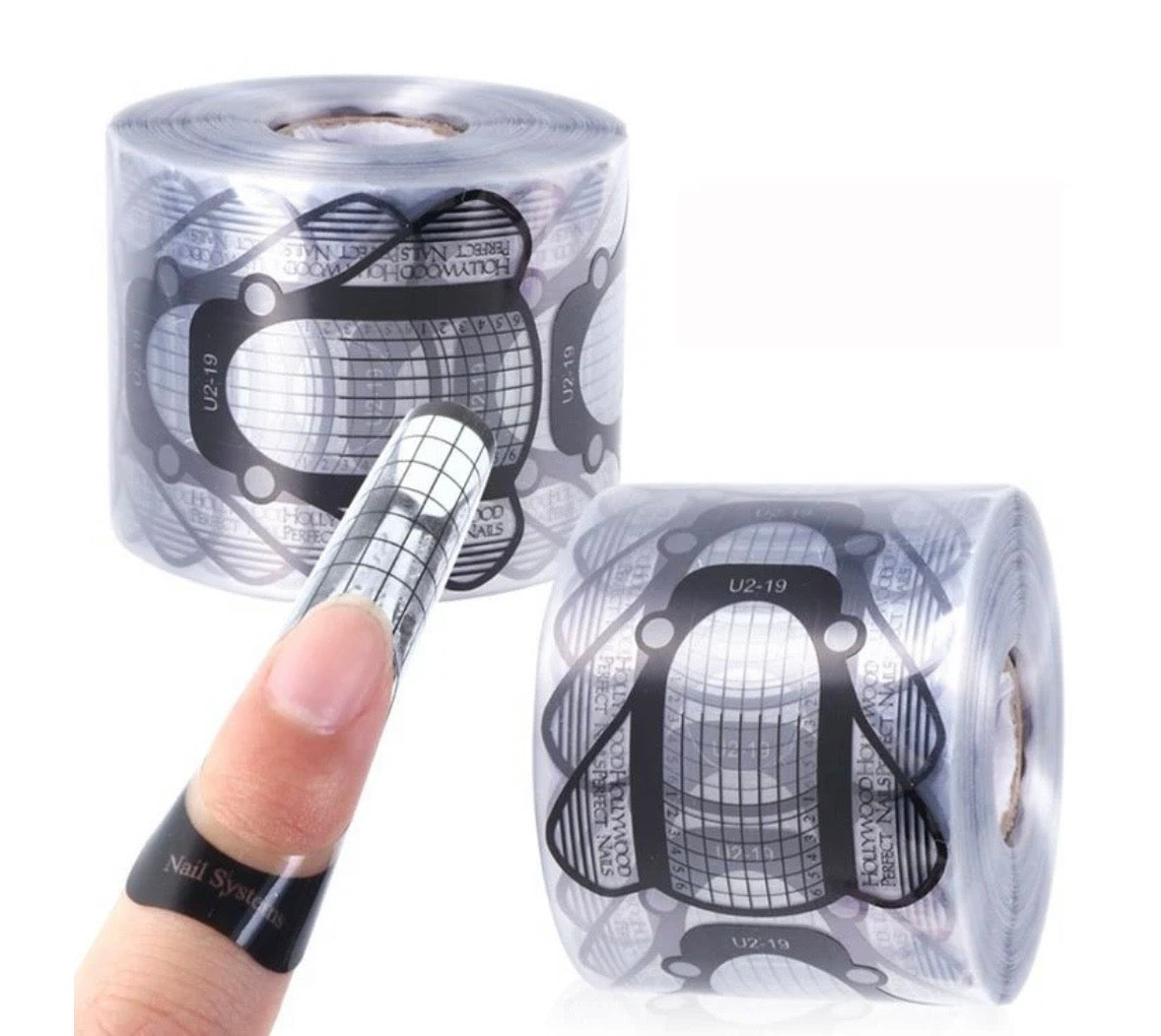 BLACK FRENCH NAIL FORMS 100 PACK