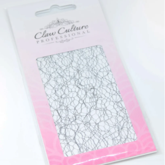 Claw Culture Professional nail lace for nail art, gunmetal grey