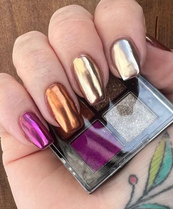 BLACK FRIDAY SPECIAL - CLAWTALLIC CHROME POWDERS - 2 FOR £12