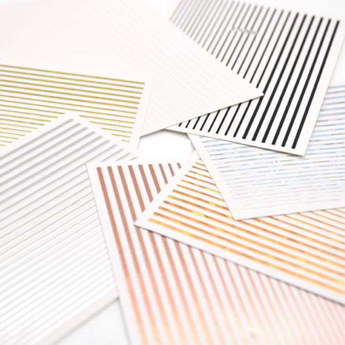 Set of striped patterns on a white background