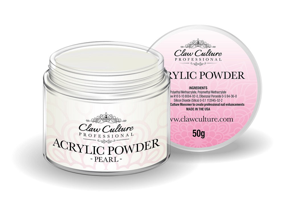 50g ACRYLIC POWDER - PEARL SHIMMER BY CLAW CULTURE