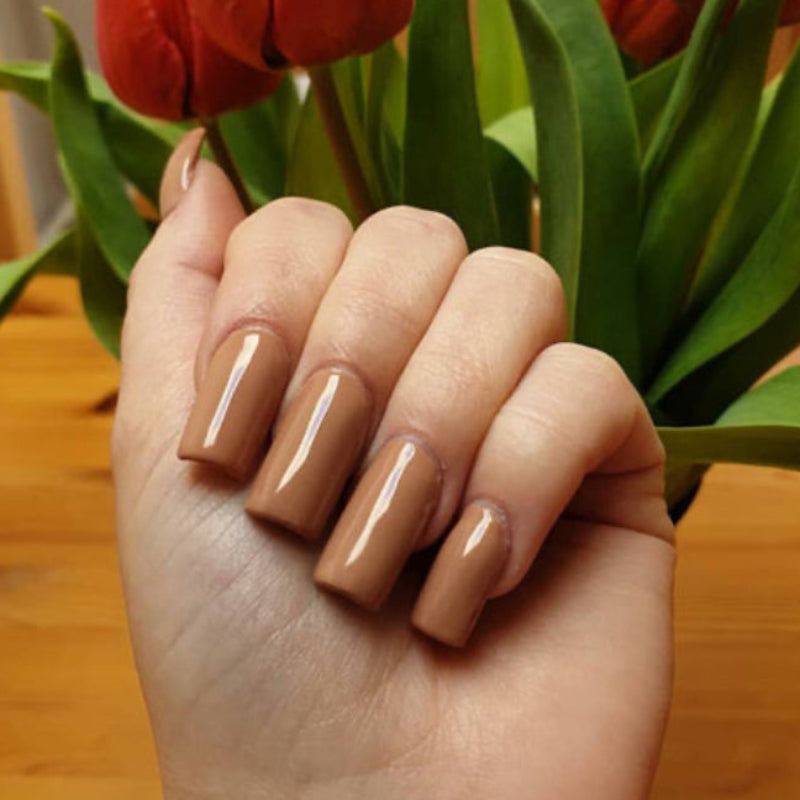 Cappuccino colour nail set 
