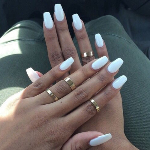 White nail set using Claw Culture 002 All White 