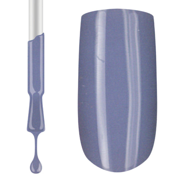 A swatch of Claw Culture Professional Gel Polish in a shade of grey, with a brush displaying the colour.