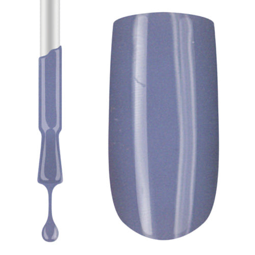 A swatch of Claw Culture Professional Gel Polish in a shade of grey, with a brush displaying the colour.
