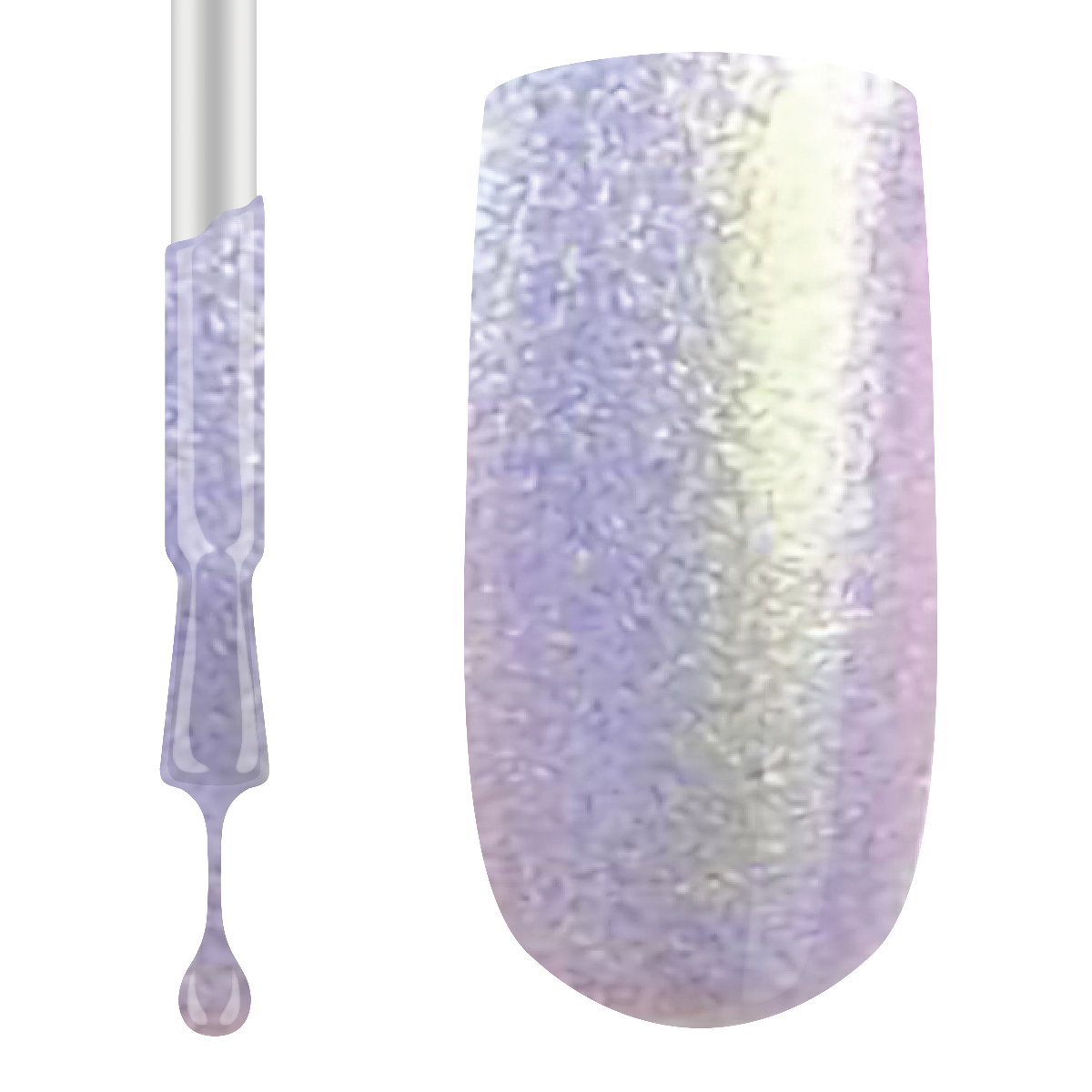 A swatch of Claw Culture Professional Gel Polish in a mermaid white color, showing the texture and shade of the nail polish.