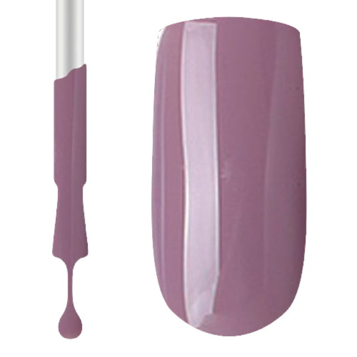 A swatch of Claw Culture Professional Gel Polish in a natural pink shade, alongside a brush.