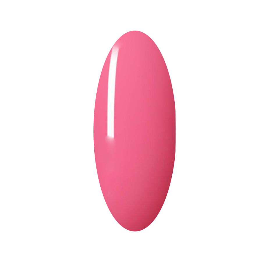 Swatch of a pink gel polish 