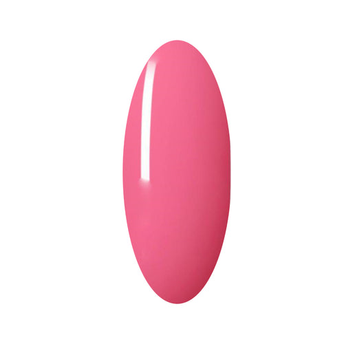 Swatch of a pink gel polish 