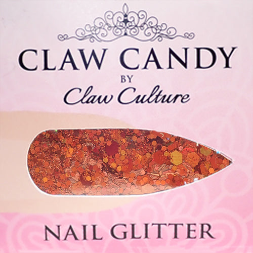 NAIL GLITTER CHOC ORANGE BY CLAW CULTURE