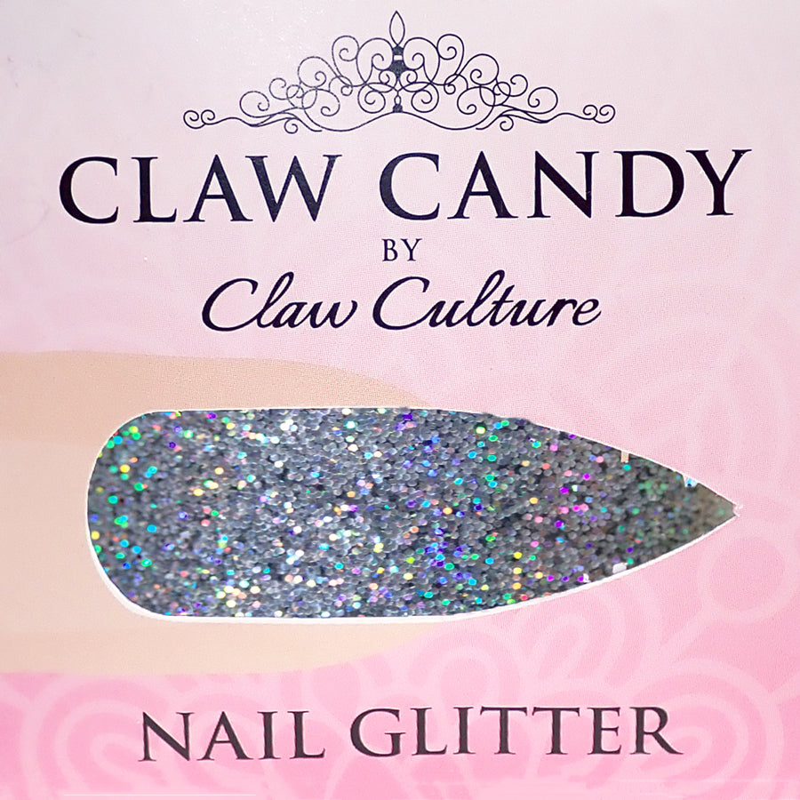 NAIL GLITTER SASSY SILVER BY CLAW CULTURE