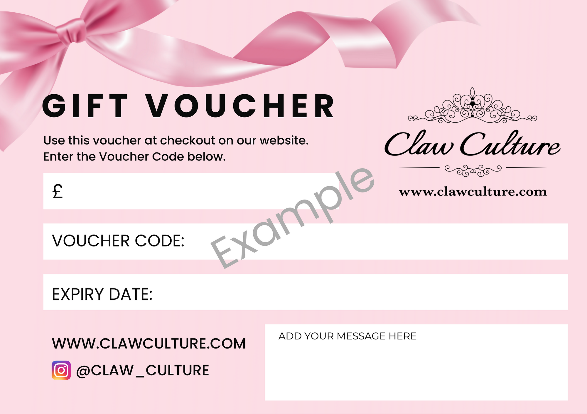 CLAW CULTURE GIFT VOUCHER