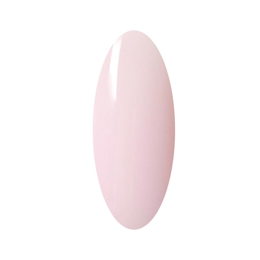 Swatch of a pale nude gel polish 