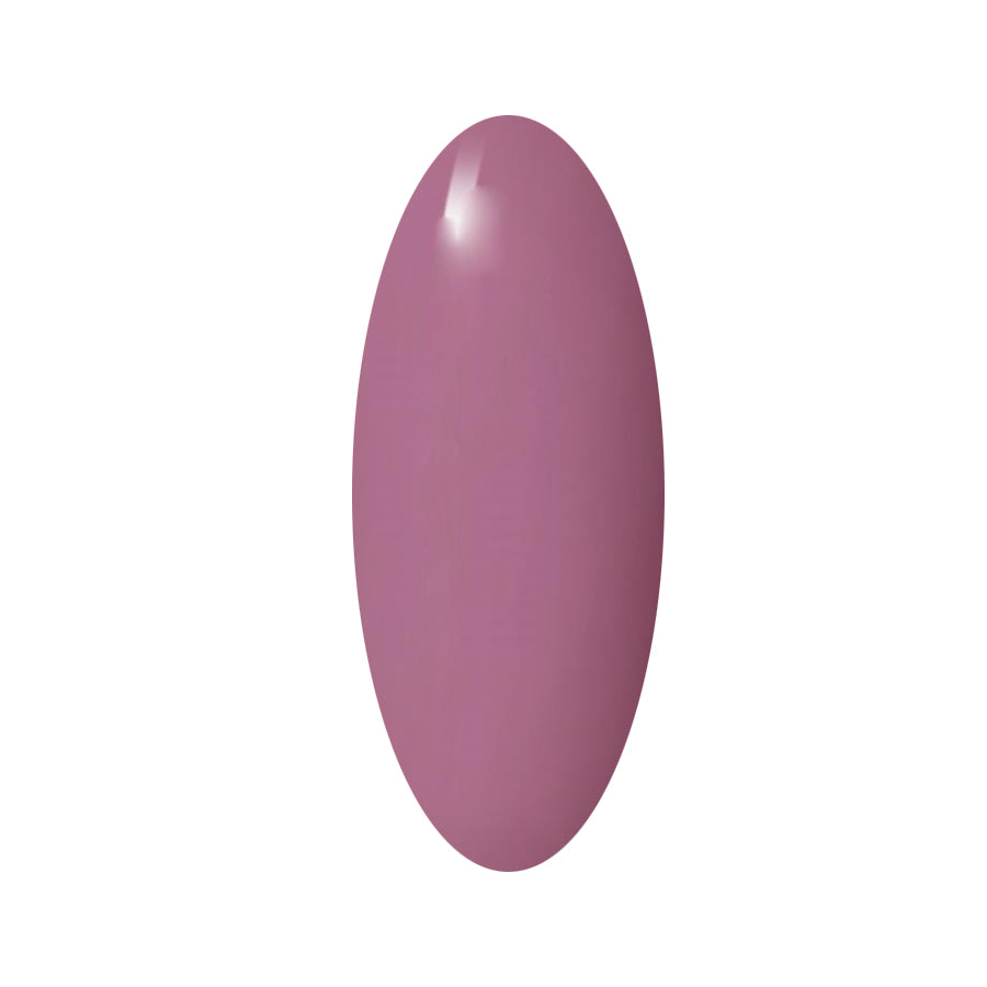 A nail swatch displaying a dusky pink colour on a light background 