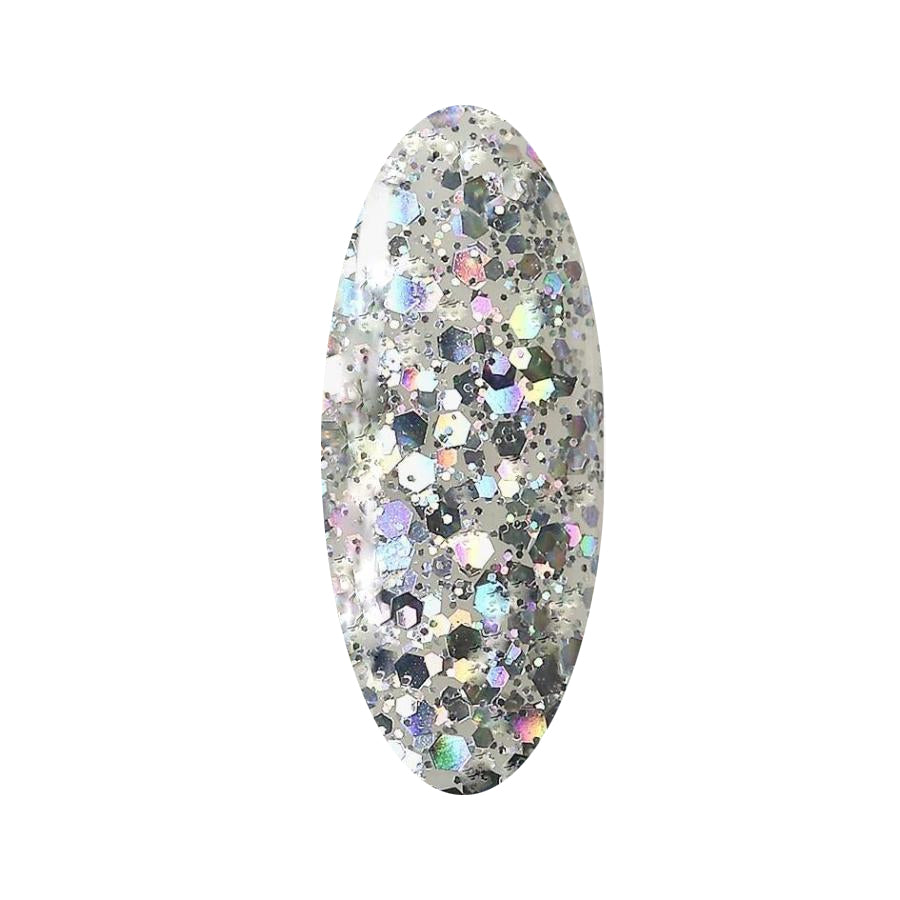 Glittery nail swatch