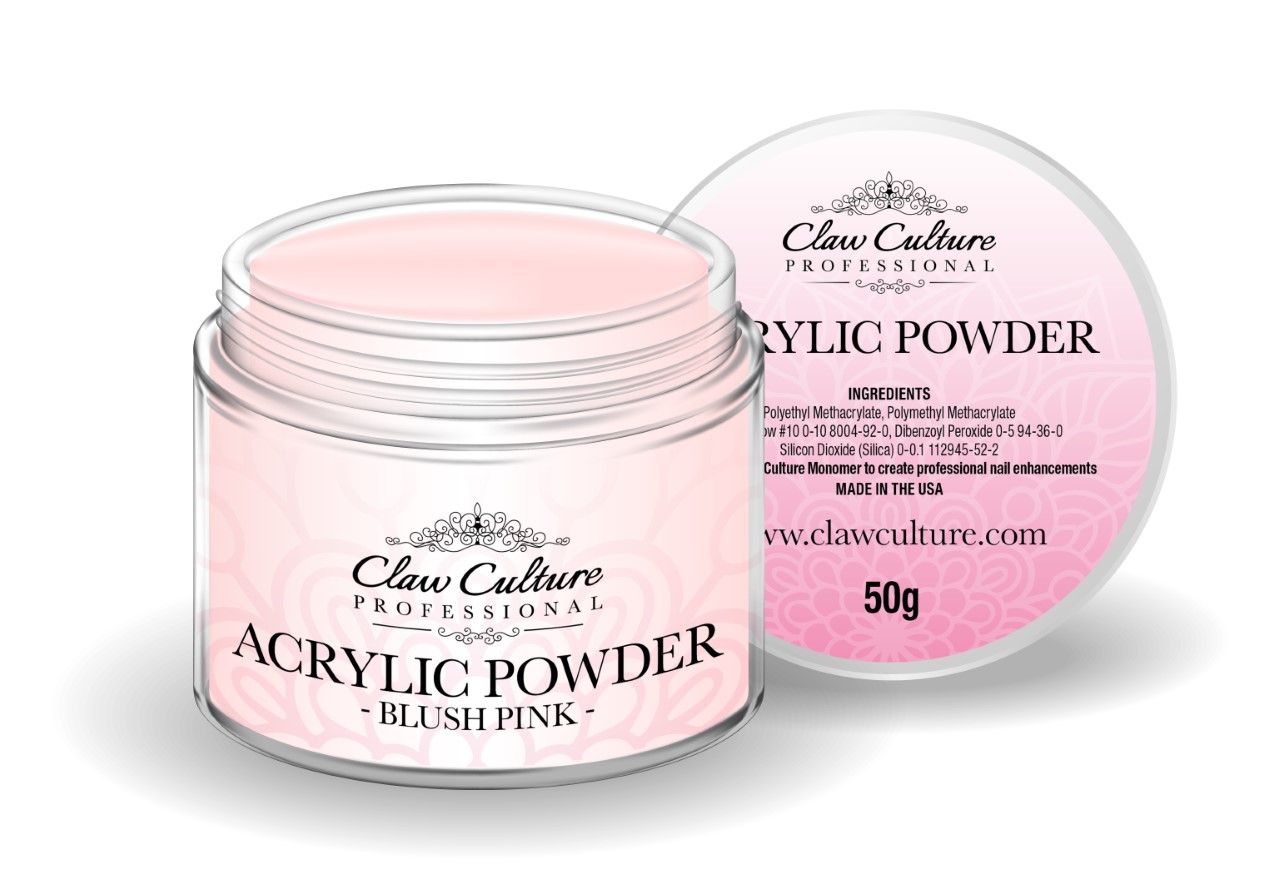 50g ACRYLIC POWDER - BLUSH PINK BY CLAW CULTURE
