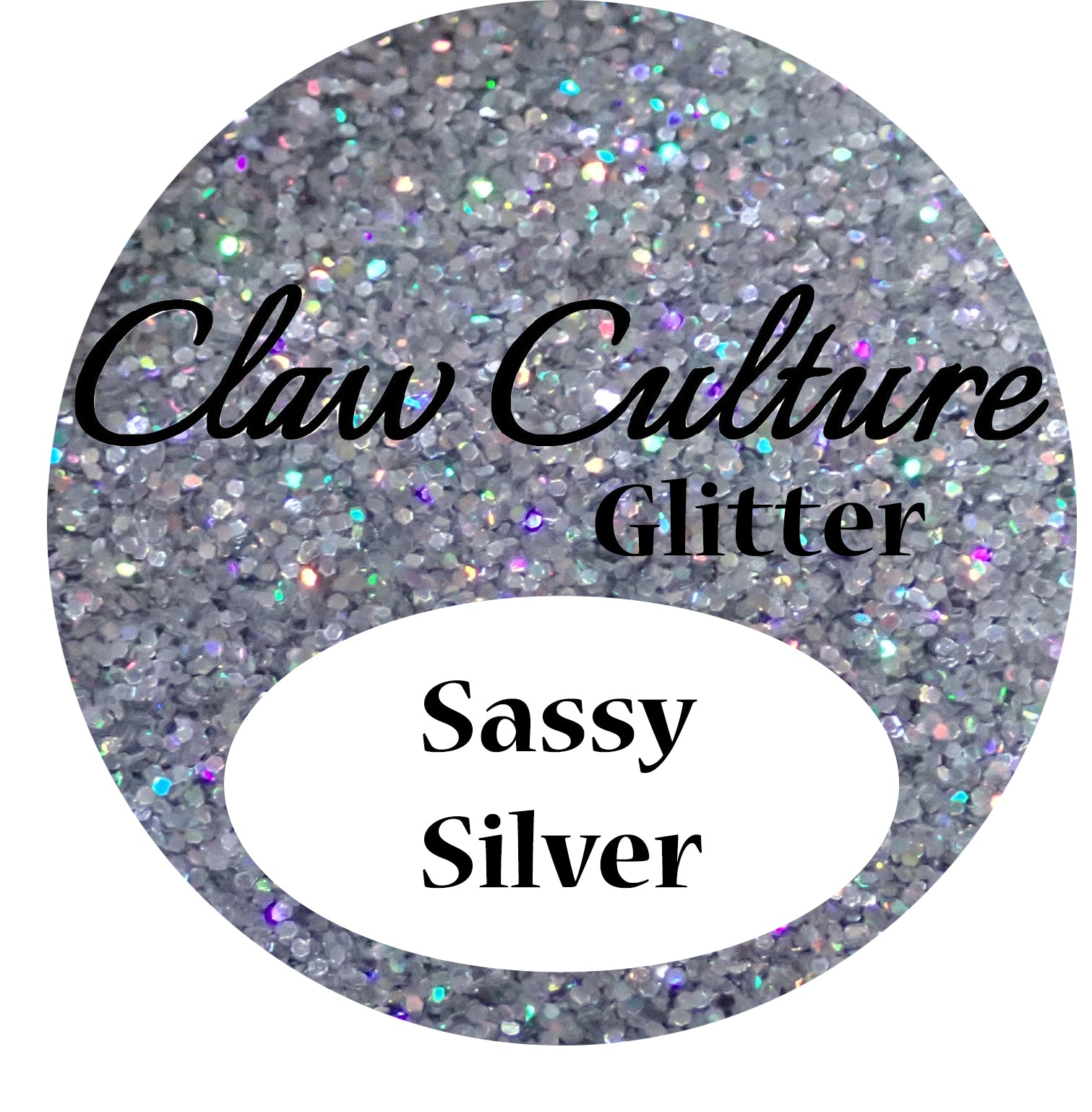 NAIL GLITTER SASSY SILVER BY CLAW CULTURE