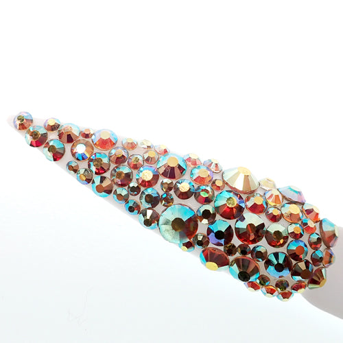 GENUINE ITALIAN CRISTALLO NAIL STONES – AMBER RAINBOW BY CLAW CULTURE