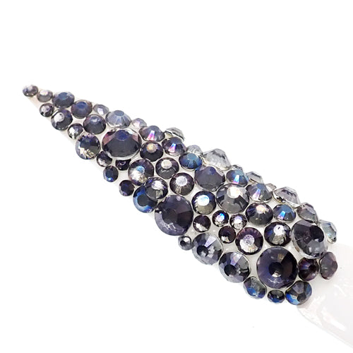 SMOKEY BLUE GENUINE ITALIAN CRISTALLO NAIL STONES BY CLAW CULTURE