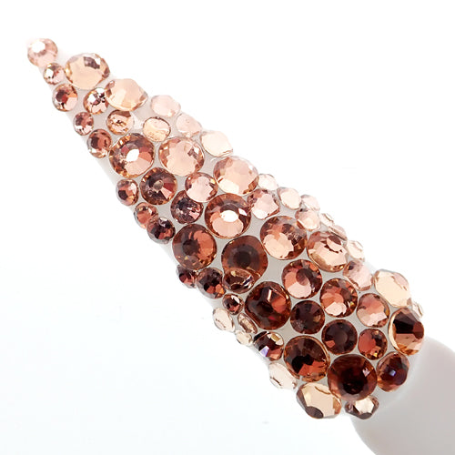 PEACH CRYSTAL COLOUR GENUINE ITALIAN CRISTALLO NAIL STONES BY CLAW CULTURE