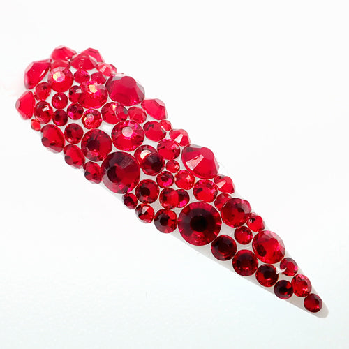 RED  GENUINE ITALIAN CRISTALLO NAIL STONES BY CLAW CULTURE