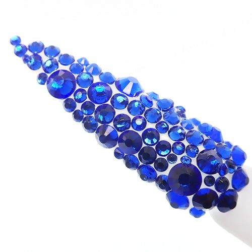 GENUINE ITALIAN CRISTALLO NAIL STONES –  BRIGHT BLUE BY CLAW CULTURE